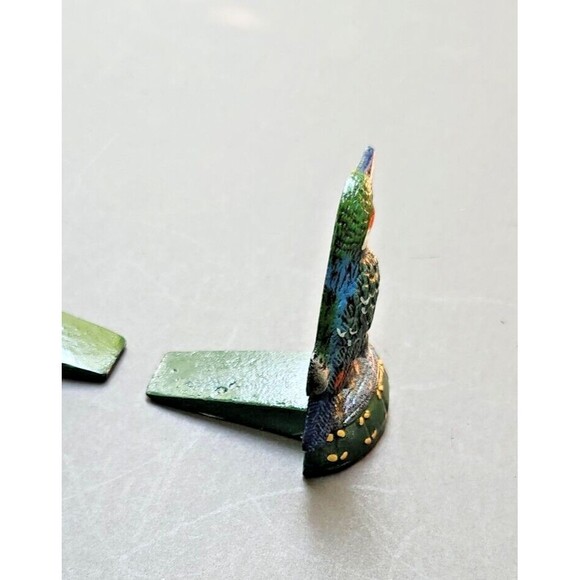 Cast Iron Bookends Bird Hummingbird Rare Old Birds - Picture 9 of 16